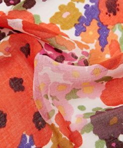 Esprit Flower Scarf Orange Red