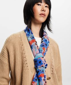 Esprit Flower Scarf Blue