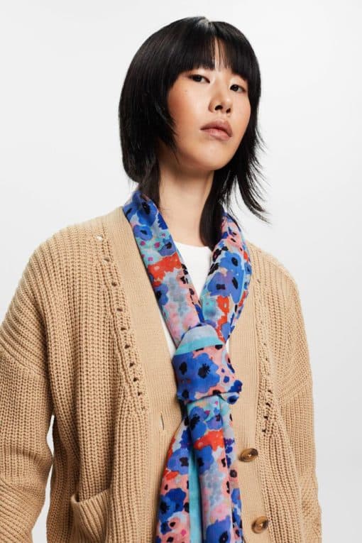 Esprit Flower Scarf Blue