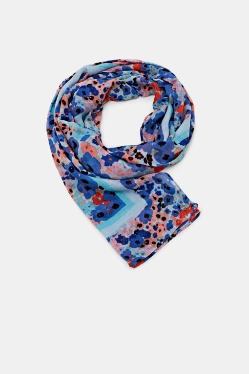 Esprit Flower Scarf Blue