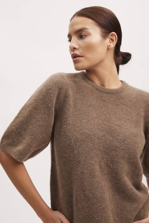 Gestuz Alphagz Knit Tee Walnut Melange