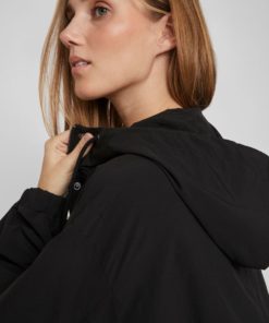 Vila Siliana Long Parka Jacket Black
