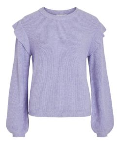 Vila Ril Flounce Knit Sweet Lavender