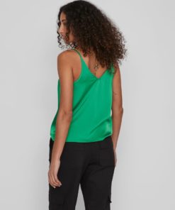 Vila Ravenna Strap Top Green Bee