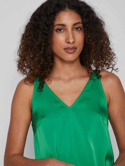 Vila Ravenna Strap Top Green Bee
