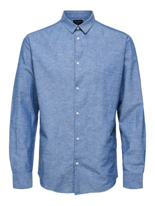 Selected Homme New Linen Shirt Blue