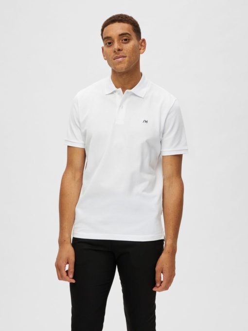 Selected Homme Dante SS Polo Bright White