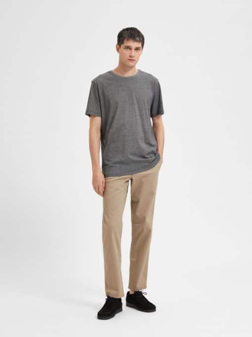 Selected Homme Aspen Mini Stripe O-Neck Tee Black