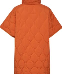 Part Two Safia Poncho Jacket Orange Rust
