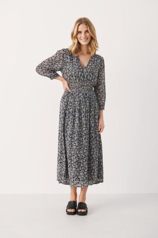 Part Two Siraline Dress Dark Navy Mini Flower