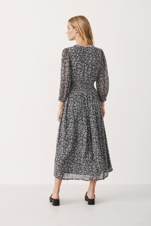 Part Two Siraline Dress Dark Navy Mini Flower