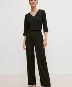 Comma, Wide Leg Trousers Black