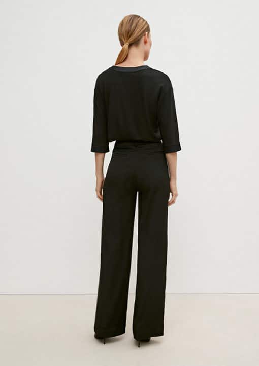 Comma, Wide Leg Trousers Black