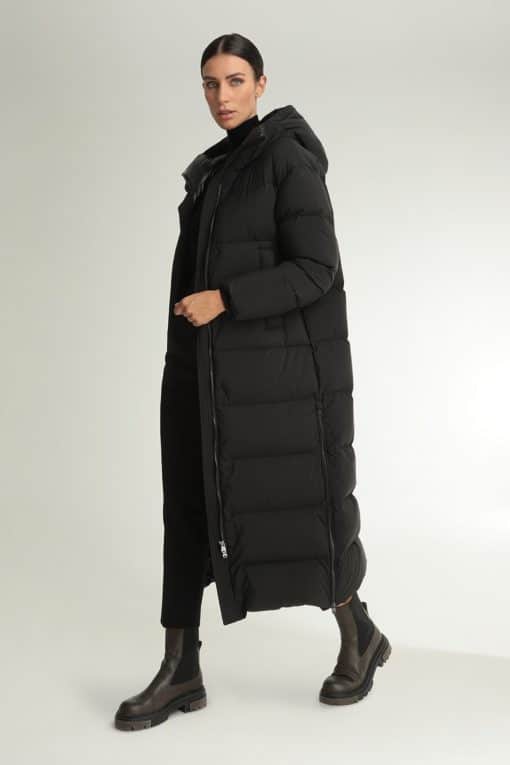 Hetrego Helena Black Zipped Coat Black