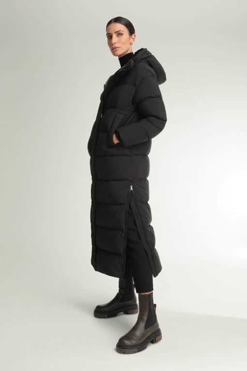 Hetrego Helena Black Zipped Coat Black
