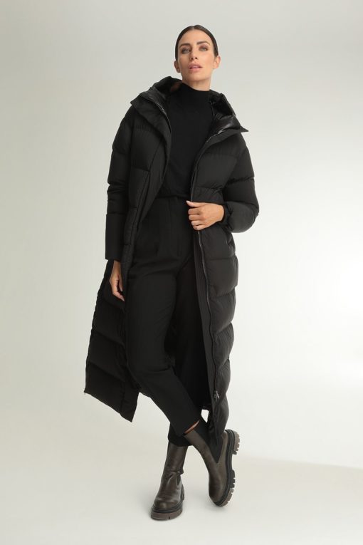 Hetrego Helena Black Zipped Coat Black