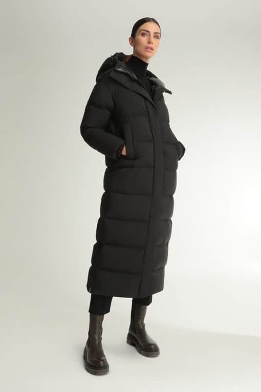 Hetrego Helena Black Zipped Coat Black