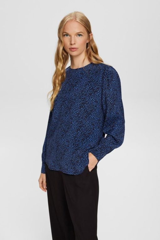 Esprit Print Blouse Navy
