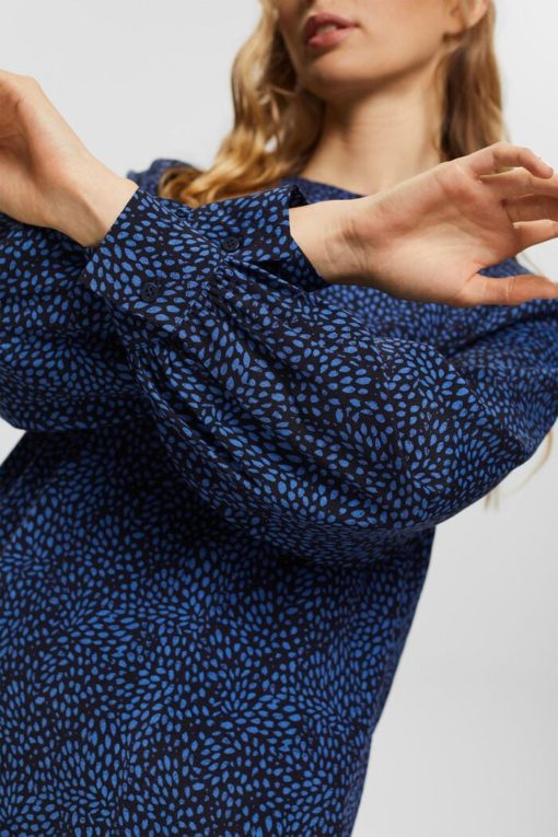 Esprit Print Blouse Navy