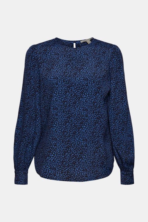 Esprit Print Blouse Navy