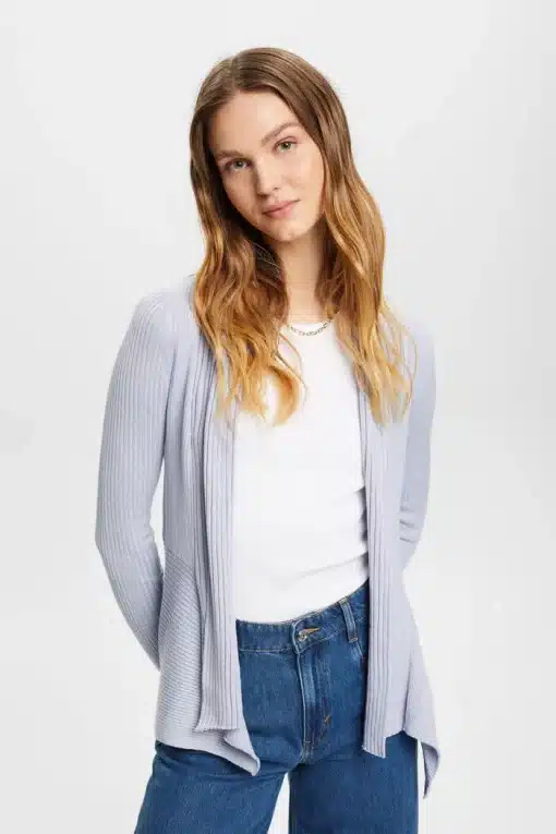 Esprit Rib Cardigan Light Blue