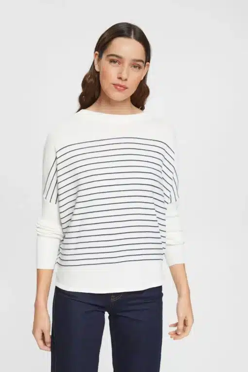 Esprit Striped Sweater New Off White