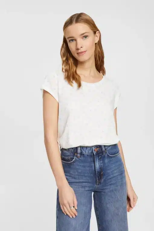 Esprit Print T-shirt Off White
