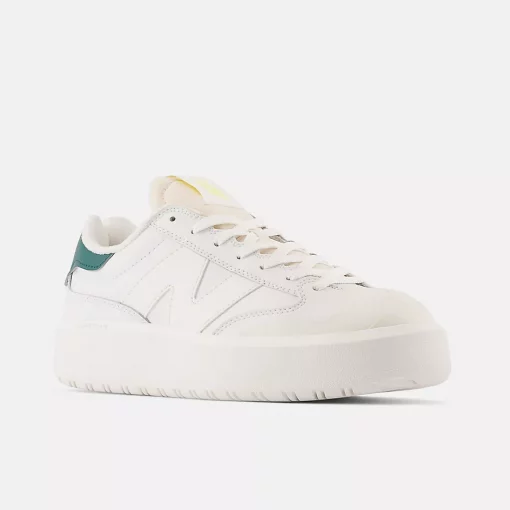 New Balance CT302  White With Vintage Teal And Maize