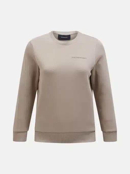 Peak Performance Original Small Logo Crew Women Avid Beige
