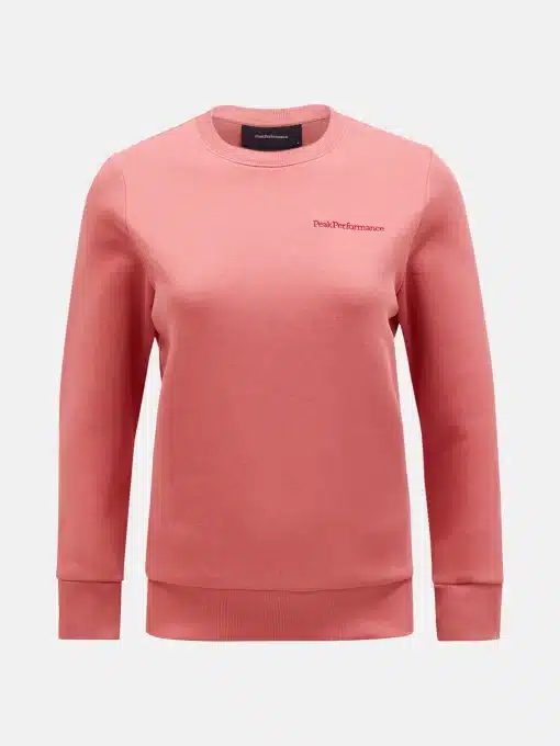 Peak Performance Original Small Logo Crew Women Trek Pink
