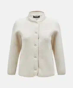 Peak Performance Fleece Snap Cardigan Women Sand Fog