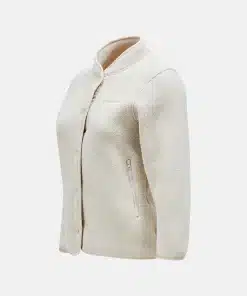 Peak Performance Fleece Snap Cardigan Women Sand Fog