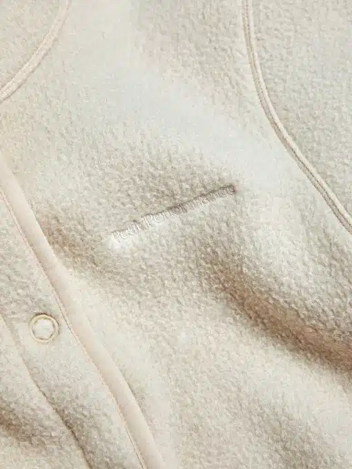 Peak Performance Fleece Snap Cardigan Women Sand Fog