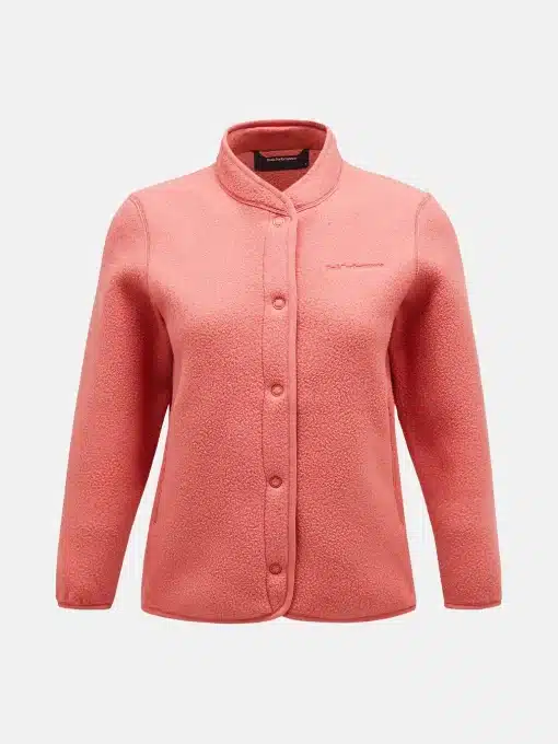 Peak Performance Fleece Snap Cardigan Women Trek Pink