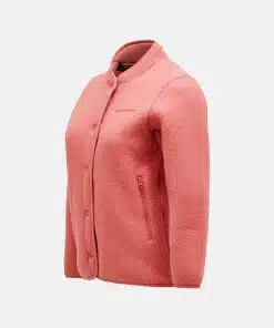 Peak Performance Fleece Snap Cardigan Women Trek Pink