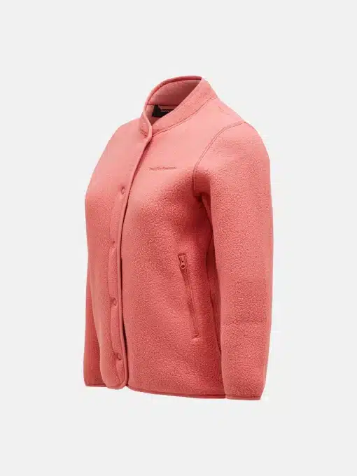 Peak Performance Fleece Snap Cardigan Women Trek Pink