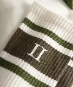 Les Deux William Stripe 2-Pack Socks Offwhite/Vineyard Green