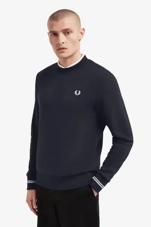 Fred Perry Crew Neck Sweatshirt Navy