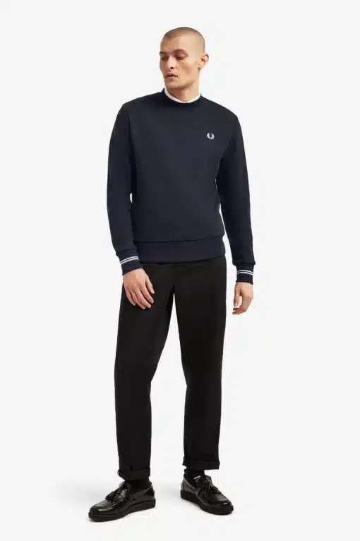 Fred Perry Crew Neck Sweatshirt Navy