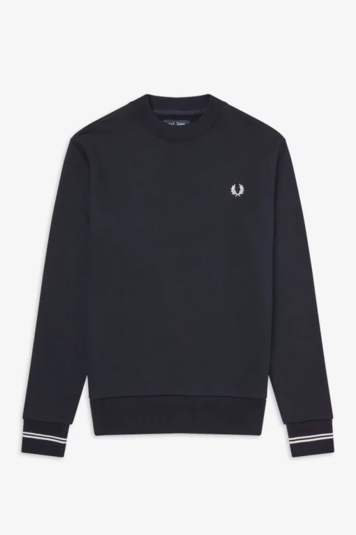 Fred Perry Crew Neck Sweatshirt Navy