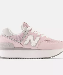 New Balance 574+ Core Women Stone Pink With Rain Cloud And White