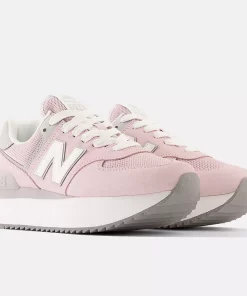 New Balance 574+ Core Women Stone Pink With Rain Cloud And White