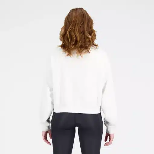 New Balance Athletics Remastered French Terry 1/4 Zip Sea Salt Heather