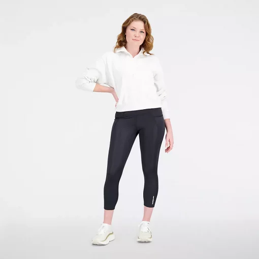 New Balance Athletics Remastered French Terry 1/4 Zip Sea Salt Heather