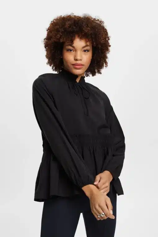 Esprit Peplum Blouse Black