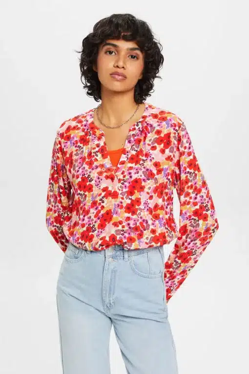Esprit Flower Blouse Off White