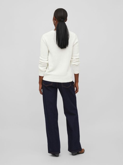 Vila Dalo O-neck Knit White Alyssum