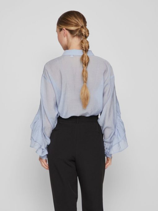 Vila Nabia Cropped Shirt Kentucky Blue