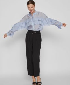 Vila Nabia Cropped Shirt Kentucky Blue