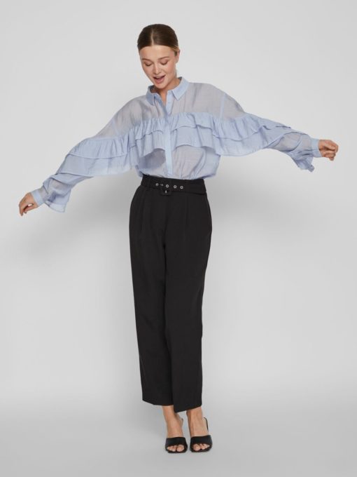 Vila Nabia Cropped Shirt Kentucky Blue